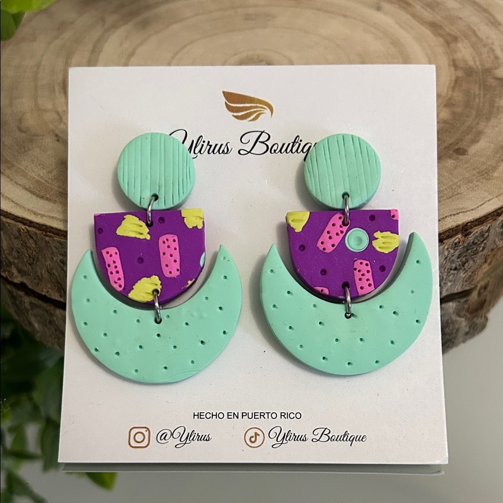 Vibrant Geometric Earrings